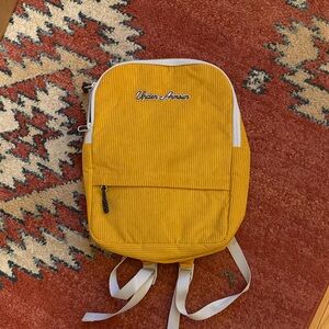 Under Armour Mustard Backpack with White Accents